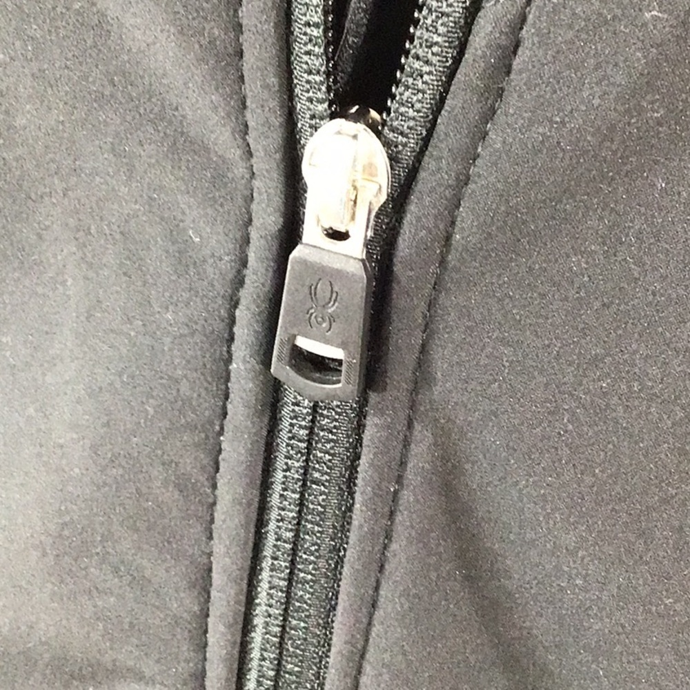 Spyder black zip front hooded jacket NWOT - Picture 4 of 15